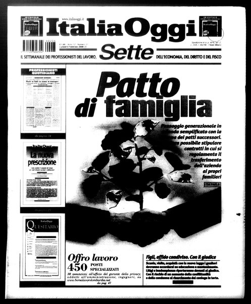 Italia oggi : quotidiano di economia finanza e politica